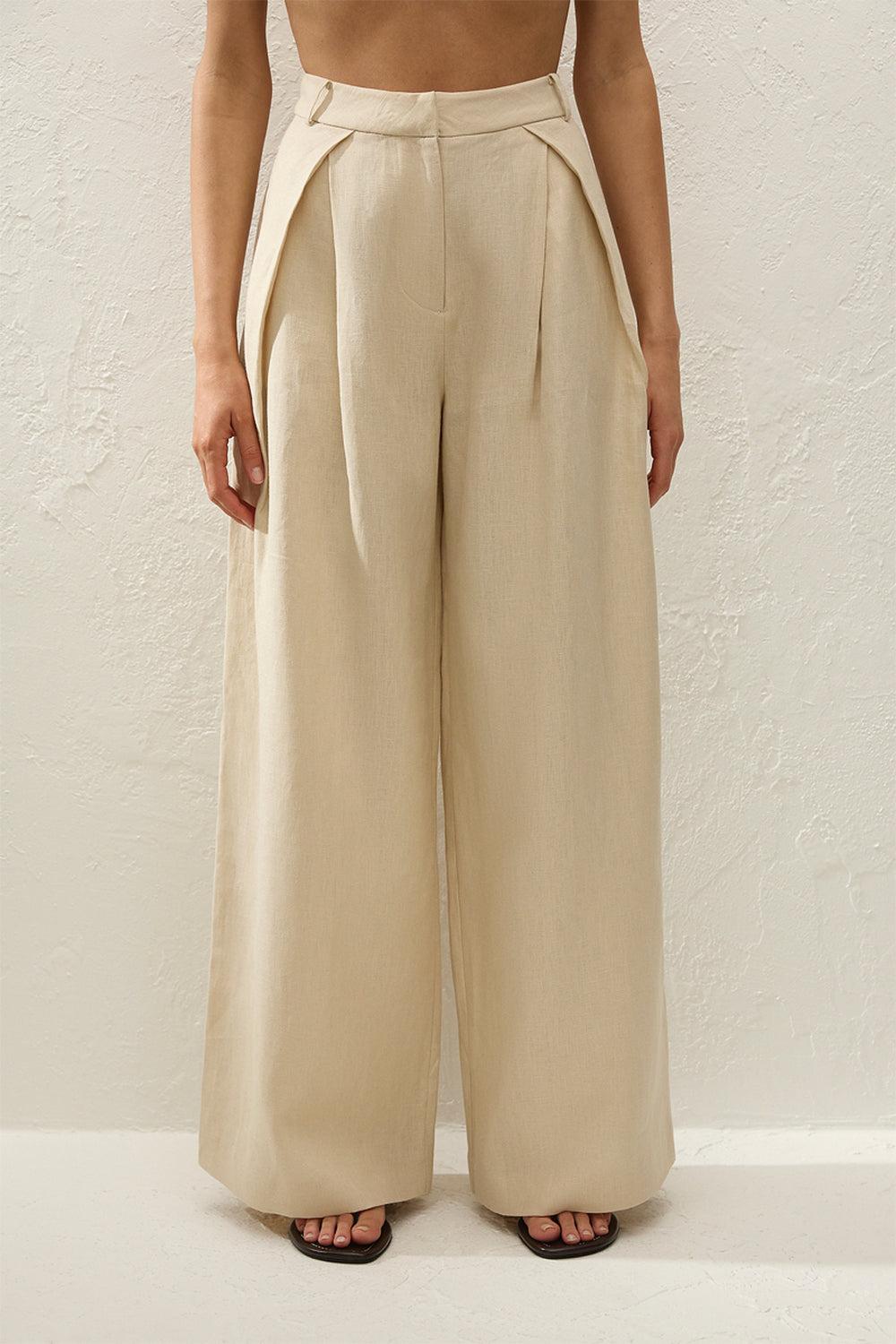 Sofia Trouser-CREAM-2-CLOTHINGPANTWIDE LEG-FAITHFULL