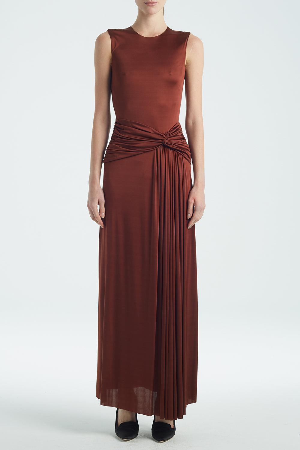 Talitha Dress-BROWN-XS-CLOTHINGDRESSCASUAL-ADAM LIPPES