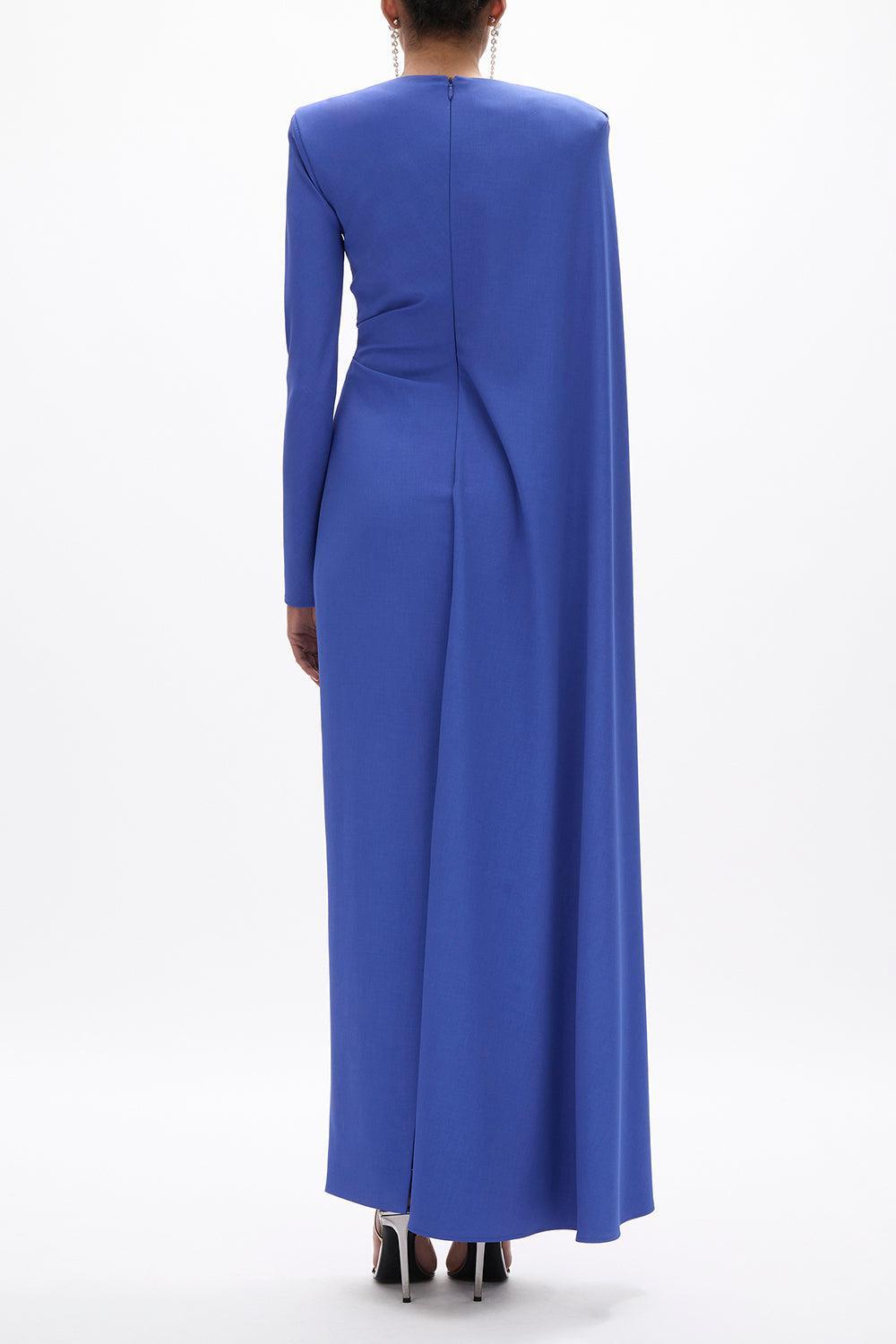 Dion Cape Gown-BLUE-4-CLOTHINGDRESSGOWN-RACHEL GILBERT