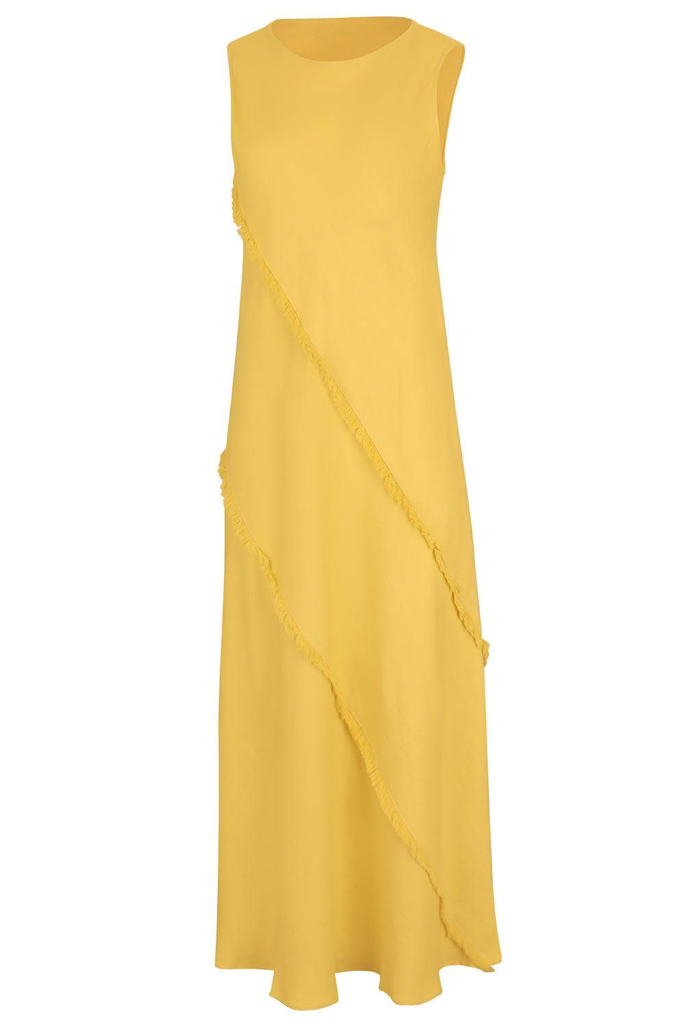  Nereo Midi Ruffle Dress-YELLOW-38-CLOTHINGDRESSCASUAL-ANTONELLI 