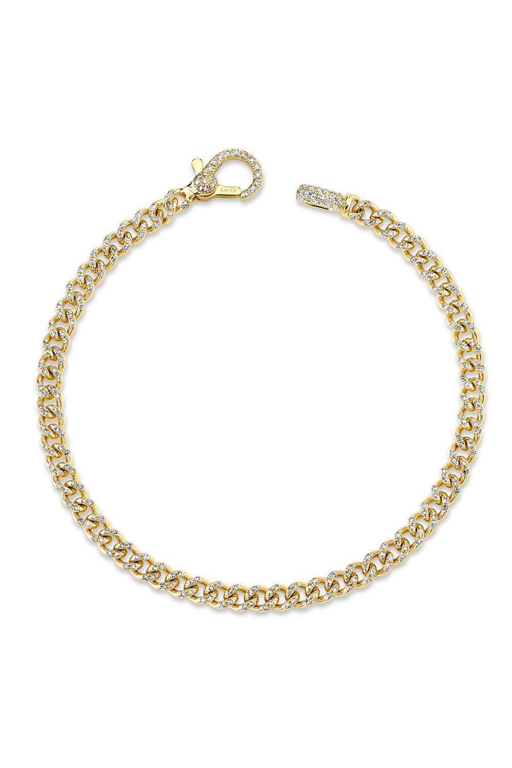 Diamond Baby Link Bracelet-YELLOW GOLD-JEWELRYFINE JEWELBRACELET O-SHAY JEWELRY