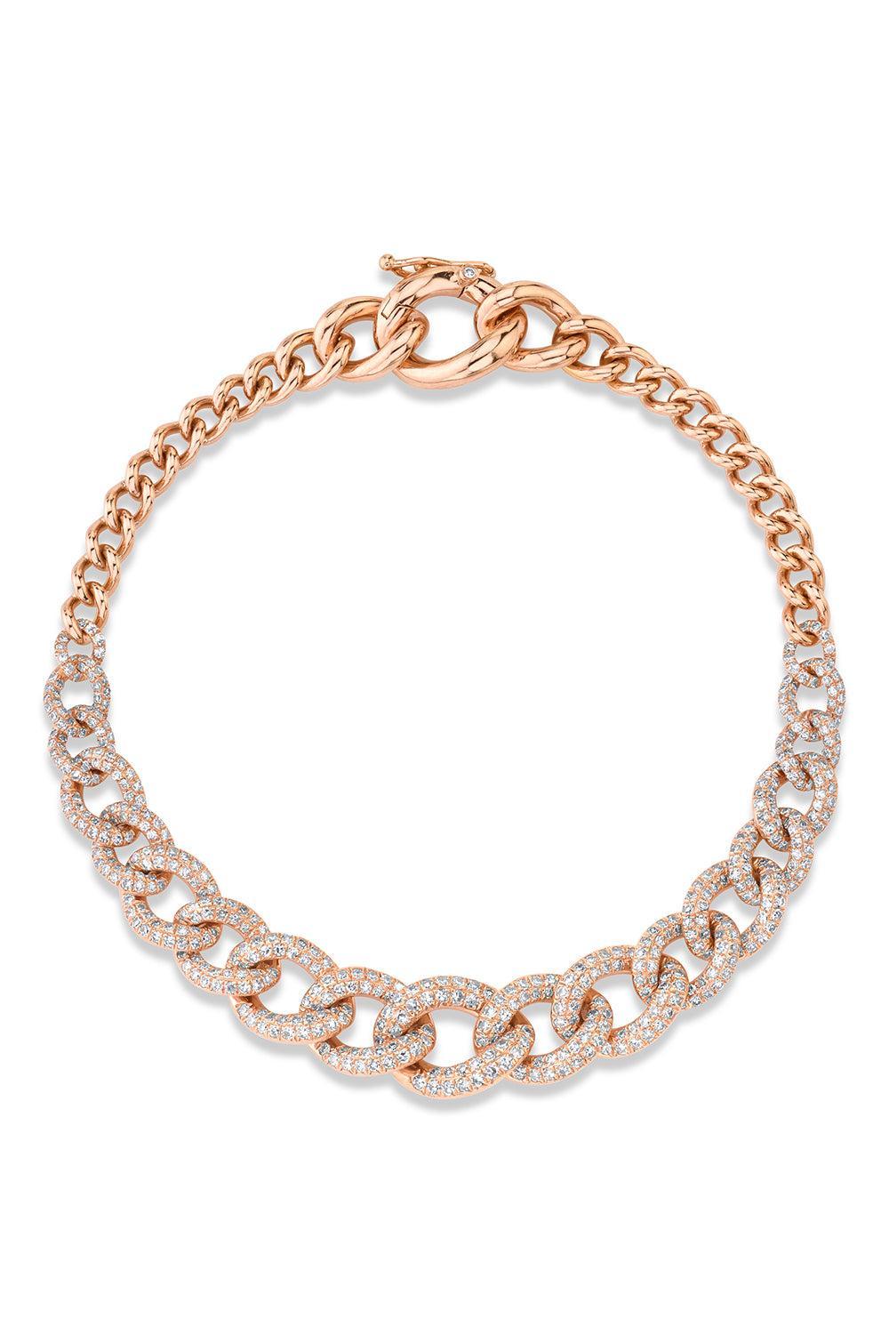 Diamond Gradual Link Bracelet-ROSE GOLD-6.5-JEWELRYFINE JEWELBRACELET O-SHAY JEWELRY