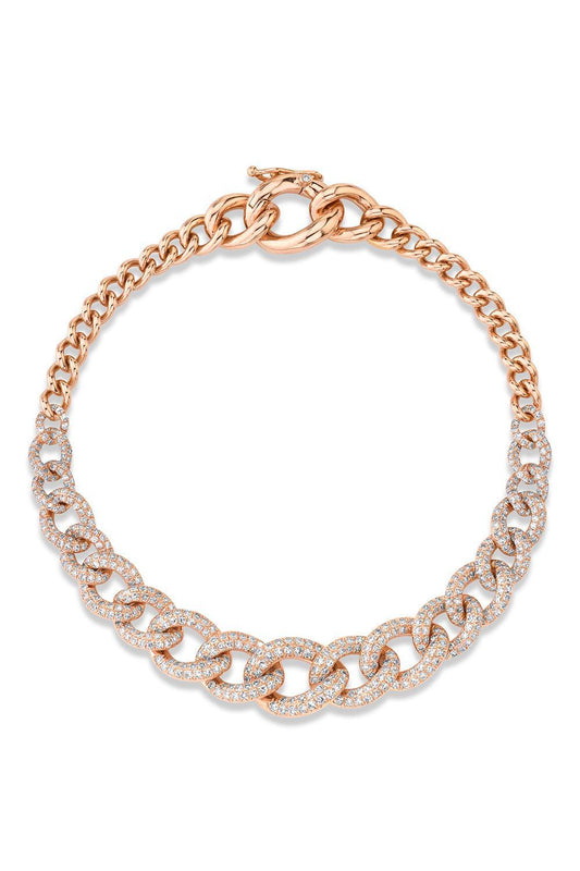 Diamond Gradual Link Bracelet-ROSE GOLD-6.5-JEWELRYFINE JEWELBRACELET O-SHAY JEWELRY