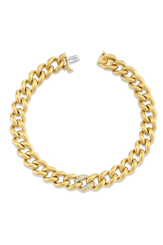 Diamond Medium Matte Bracelet-YELLOW GOLD-6.5-JEWELRYFINE JEWELBRACELET O-SHAY JEWELRY