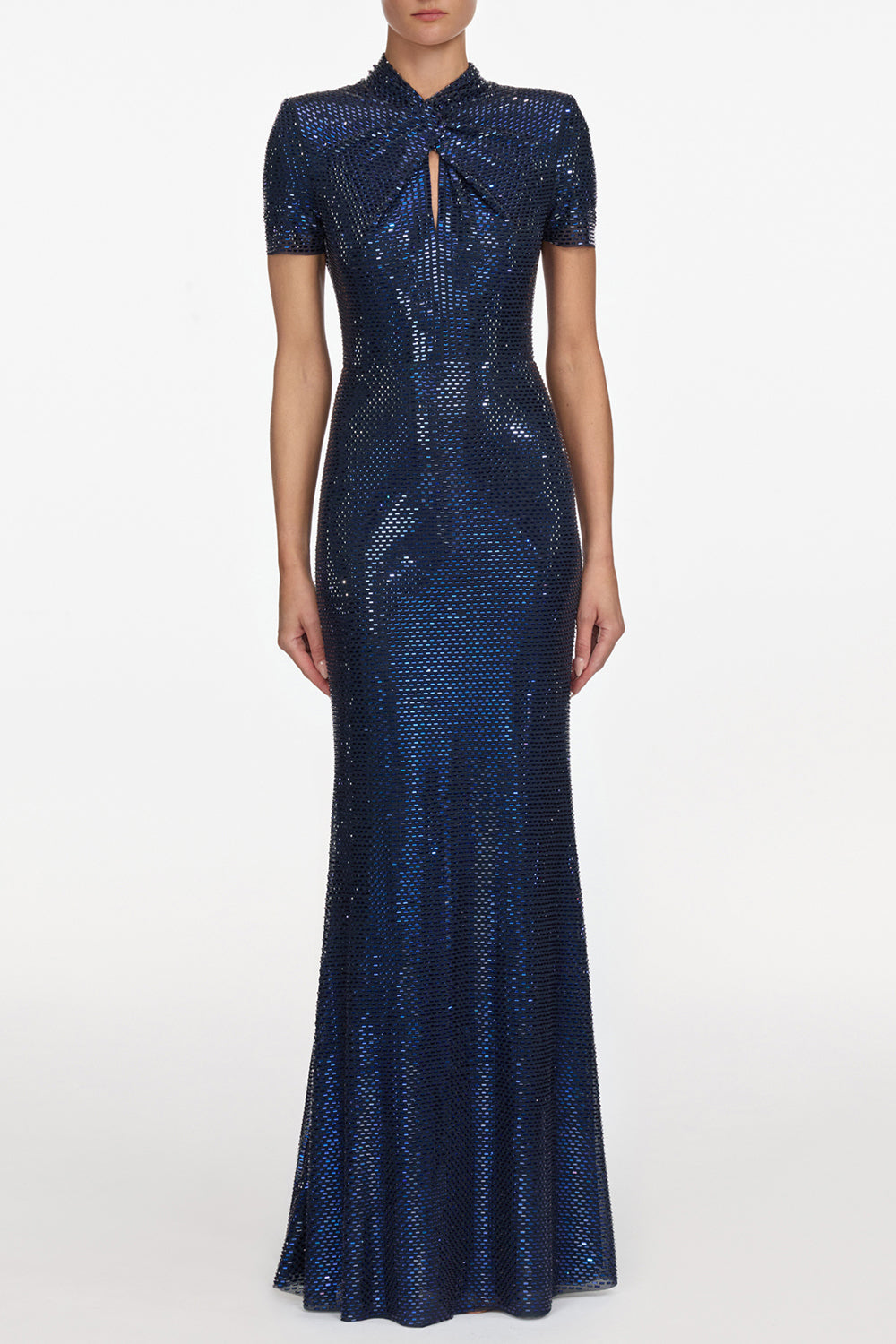 Rhinestone Twist Maxi Dress