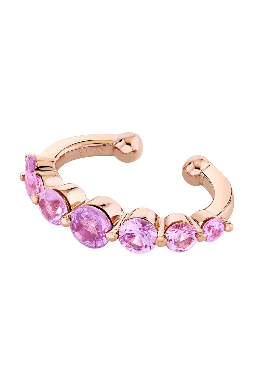 Pink Sapphire Gradual Ear Cuff
