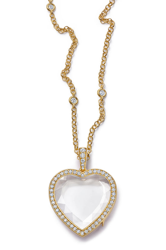 Diamond Eros Locket Chain Necklace