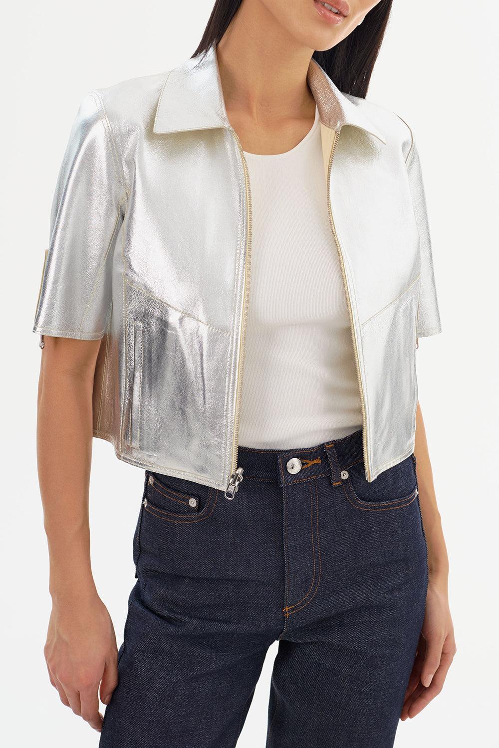 Sevana Jacket-LMN/SLV-XS-CLOTHINGJACKETLEATHER-LAMARQUE
