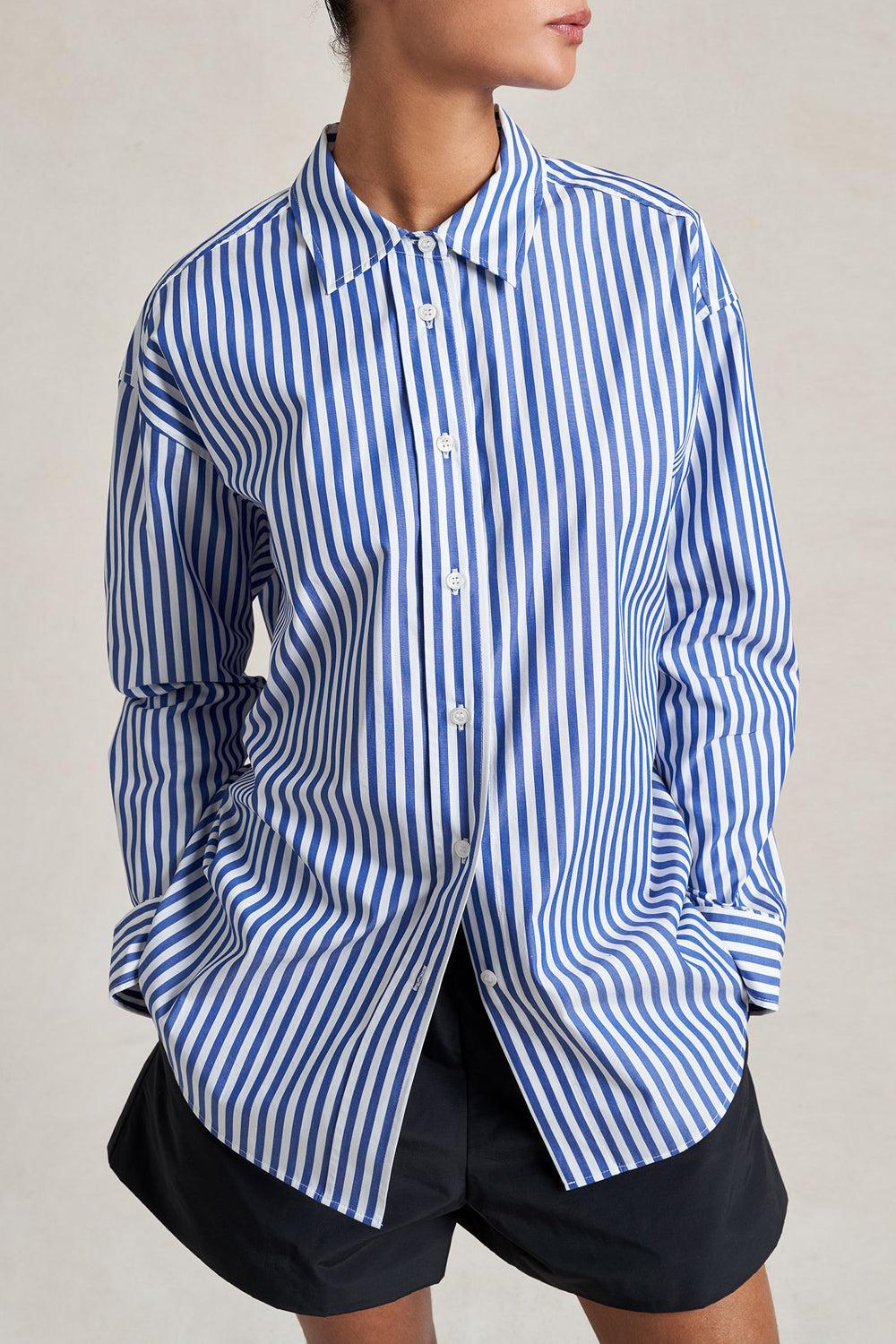 Shelby Shirt - Cobalt White-BLUE-XS-CLOTHINGTOPBLOUSE-LA LIGNE