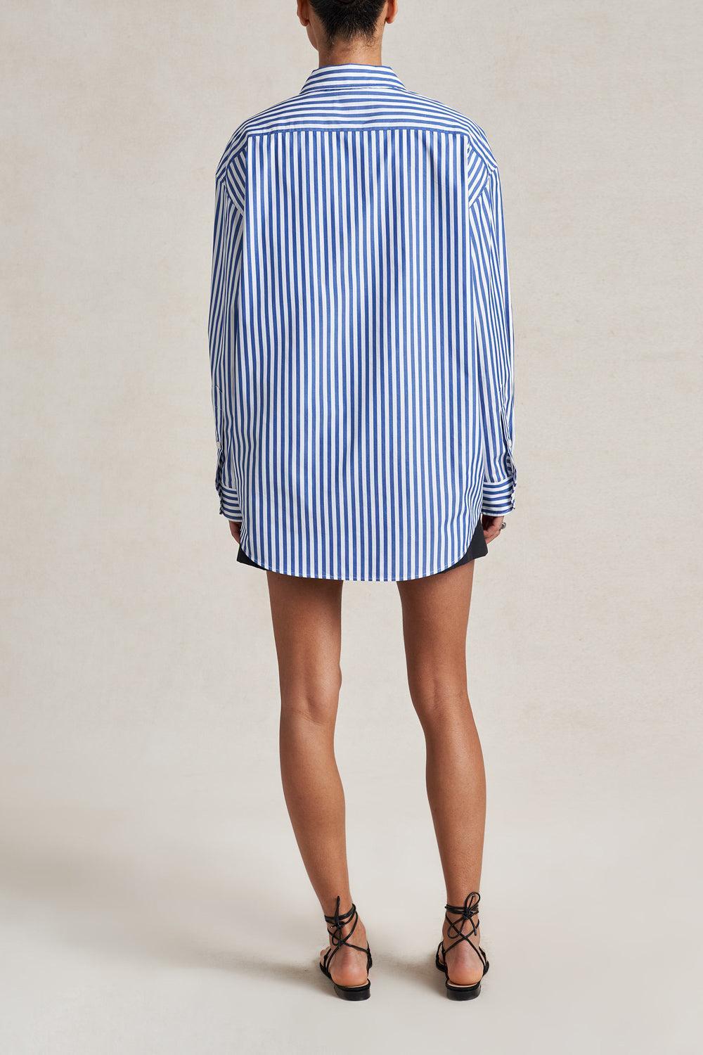 Shelby Shirt - Cobalt White-BLUE-XS-CLOTHINGTOPBLOUSE-LA LIGNE