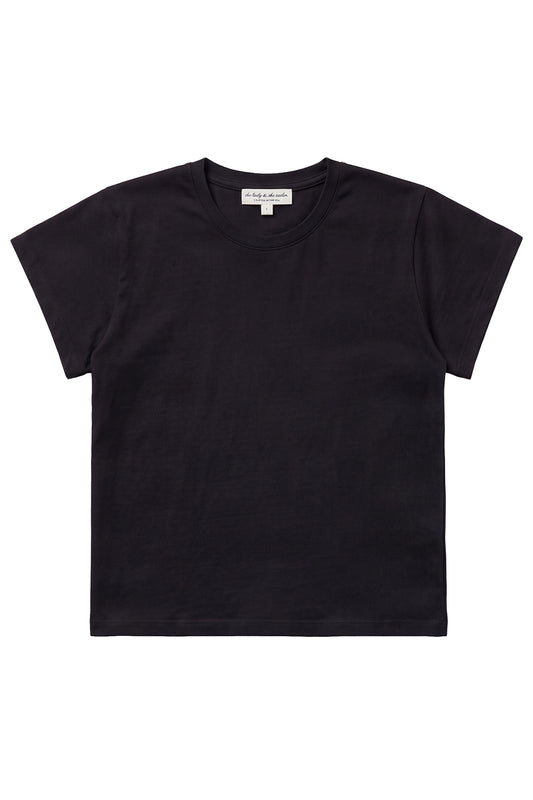 Shrunken Boyfriend Tee - Black