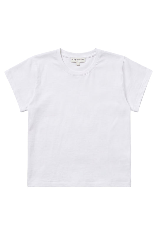 Shrunken Boyfriend Tee - White