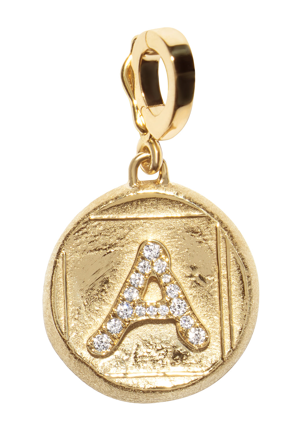 Diamond A Initial Small Signature Coin Pendant
