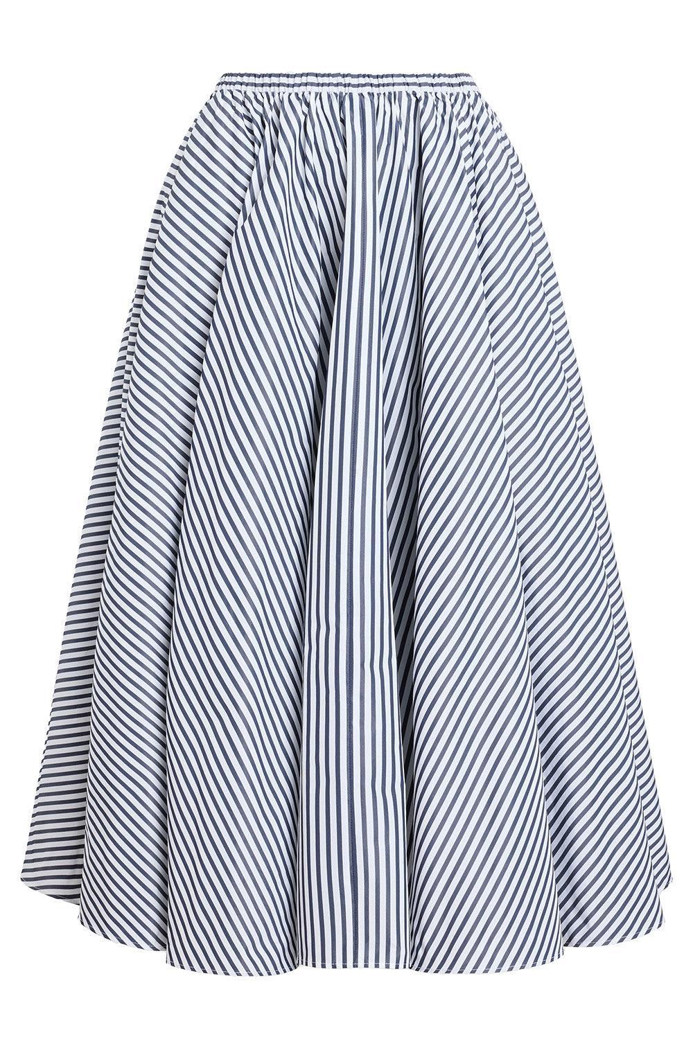 Stripe Midi Skirt-STRIPE-36-CLOTHINGSKIRTMINI-PATOU
