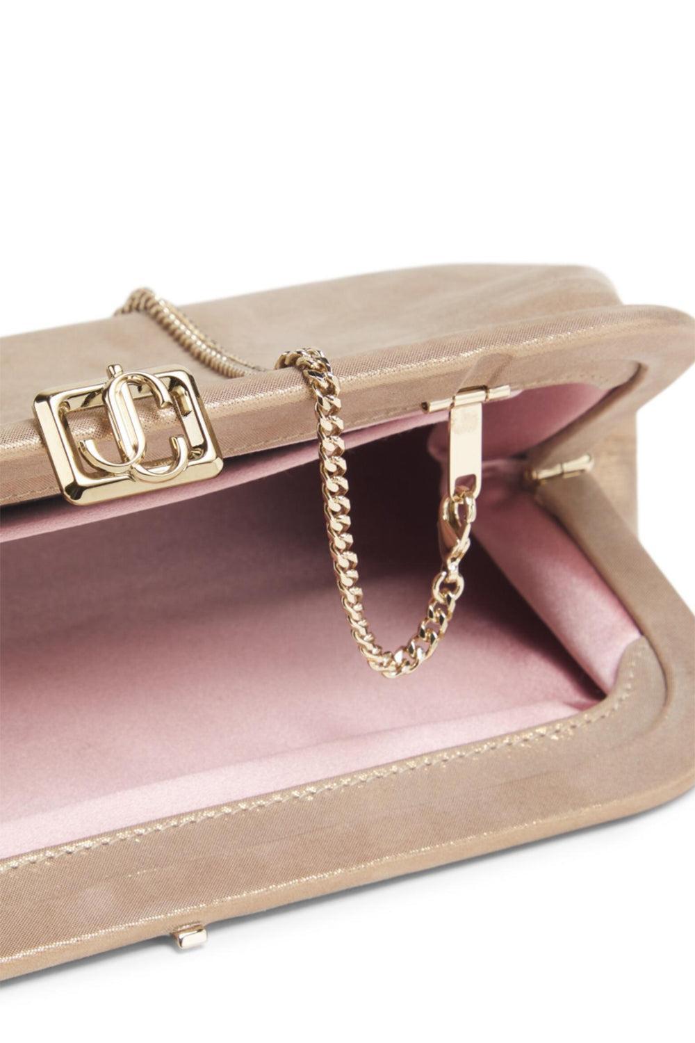 Skylar Shimmer Clutch - Gold-GLDLTGLD-HANDBAGCLUTCHES-JIMMY CHOO