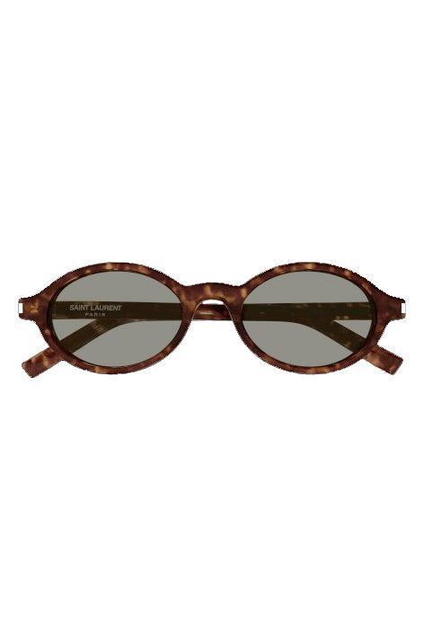 Jeanne Oval Angle Sunglasses-TORT-ACCESSORIESUNGLASSES-SAINT LAURENT