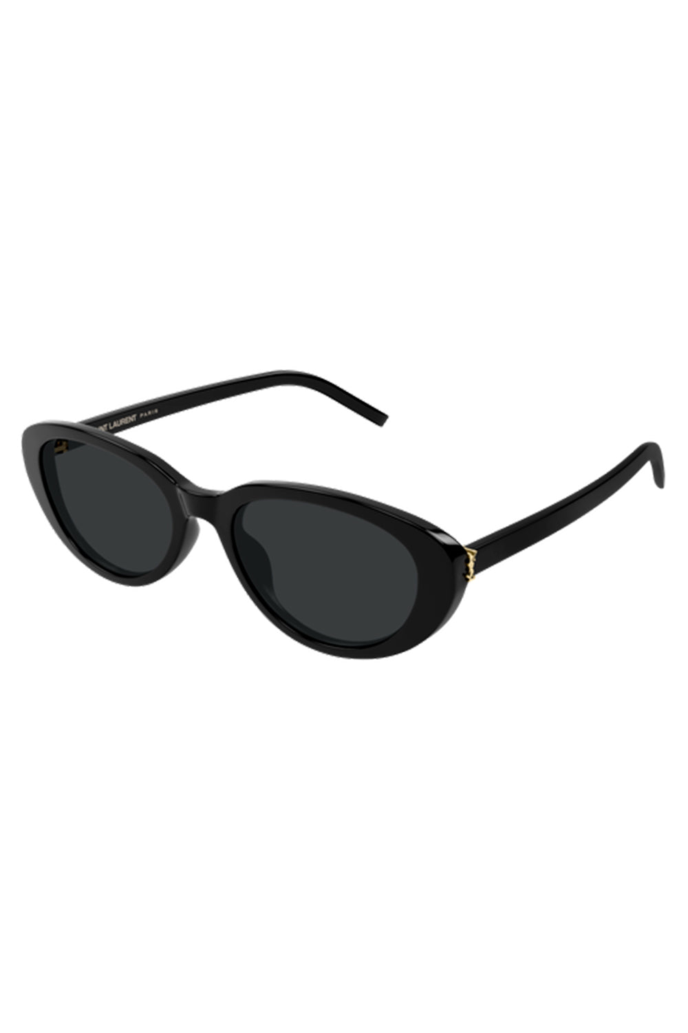 Oval Cat Eye Sunglasses-BLACK-ACCESSORIESUNGLASSES-SAINT LAURENT