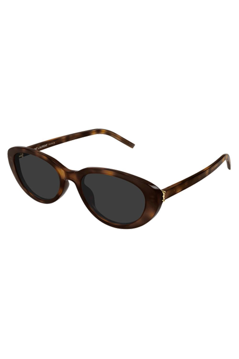 Cat Eye Oval Sunglasses-BROWN-ACCESSORIESUNGLASSES-SAINT LAURENT