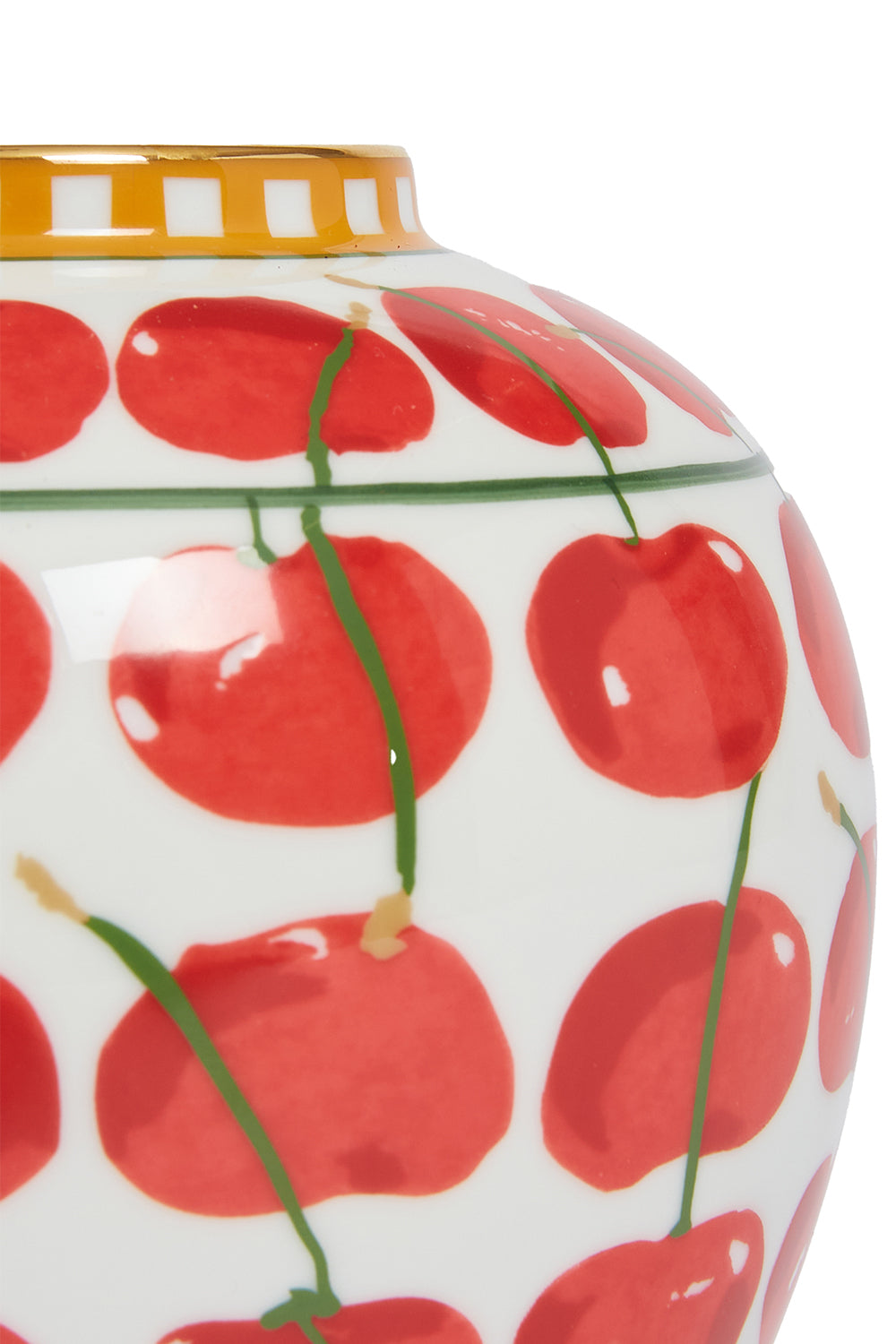 LA DOUBLEJ-Small Bubble Vase - Cherries Ivory-CHERRIES