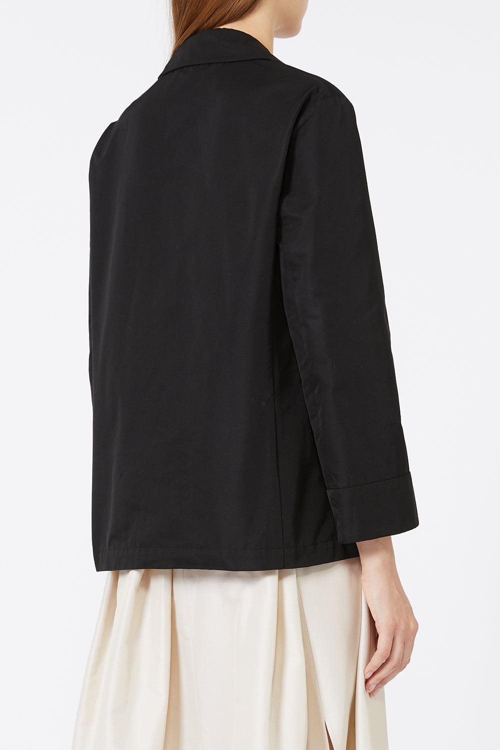 Button Front Jacket-BLACK-6-CLOTHINGJACKETCASUAL-MAX MARA