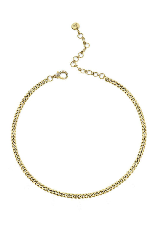 Baby Link Choker Necklace-YELLOW GOLD-JEWELRYFINE JEWELNECKLACE O-SHAY JEWELRY