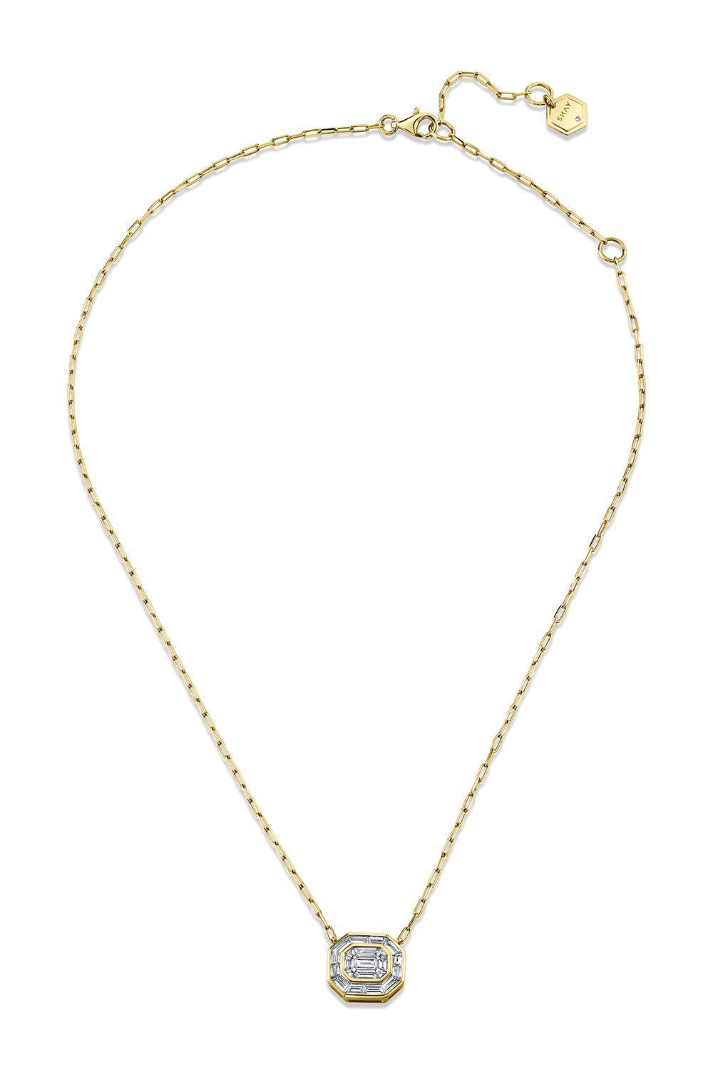 Diamond Illusion Necklace-YELLOW GOLD-JEWELRYFINE JEWELNECKLACE O-SHAY JEWELRY
