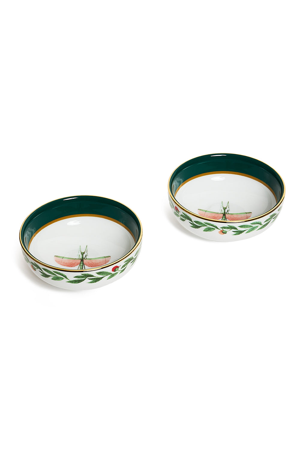 LA DOUBLEJ-Snack Bowl Set Of 2 - Libellula Green-LIBELLUL