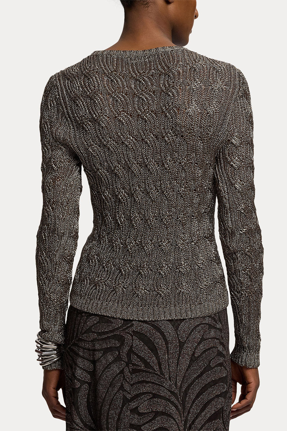 Metallic Crewneck Sweater
