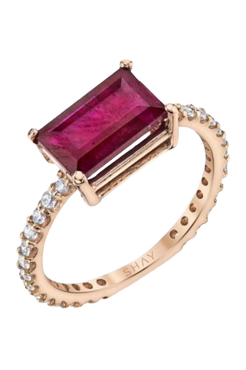 Ruby Diamond Band Ring