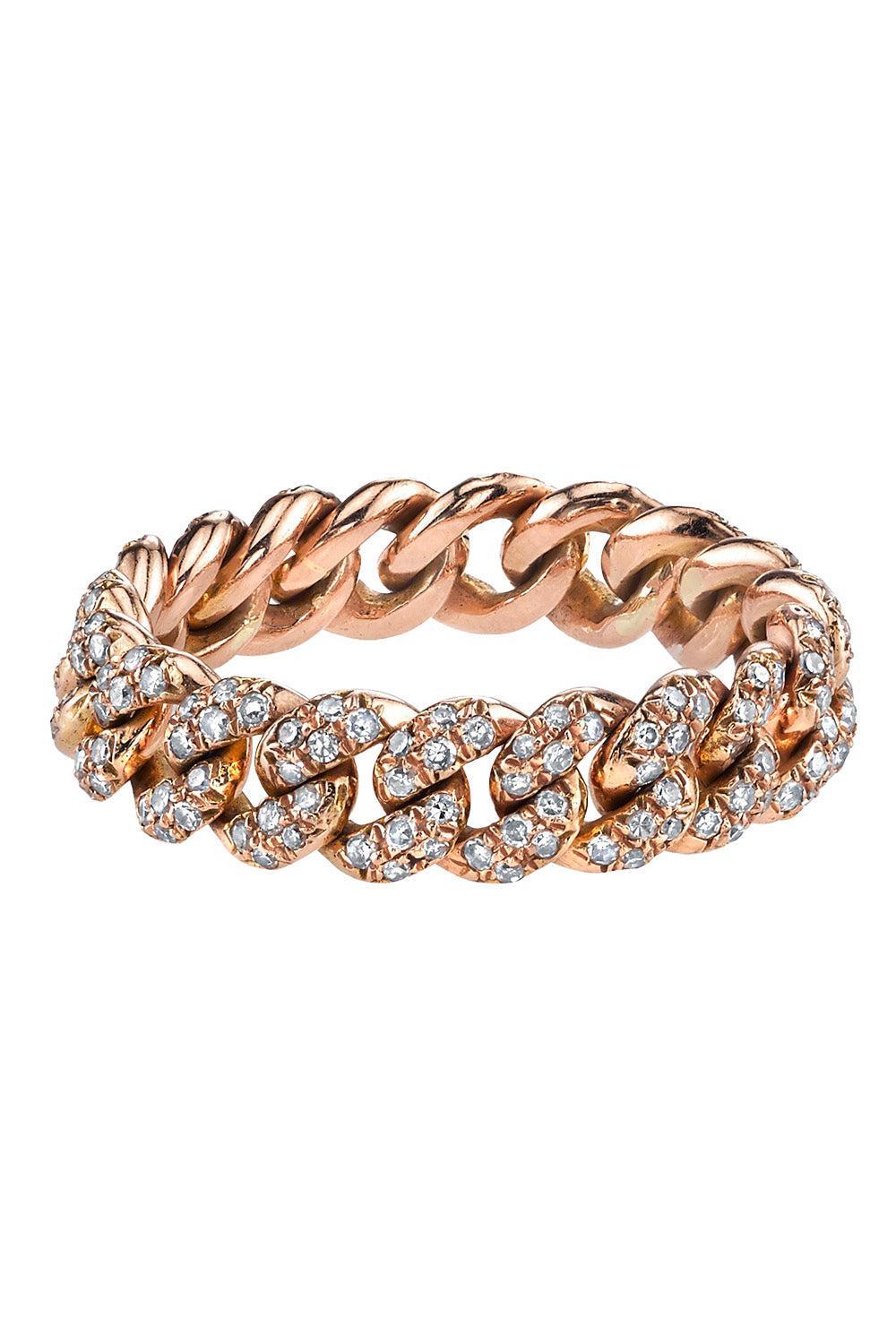 Diamond Pave Mini Link Ring-YELLOW GOLD-6-JEWELRYFINE JEWELRING-SHAY JEWELRY