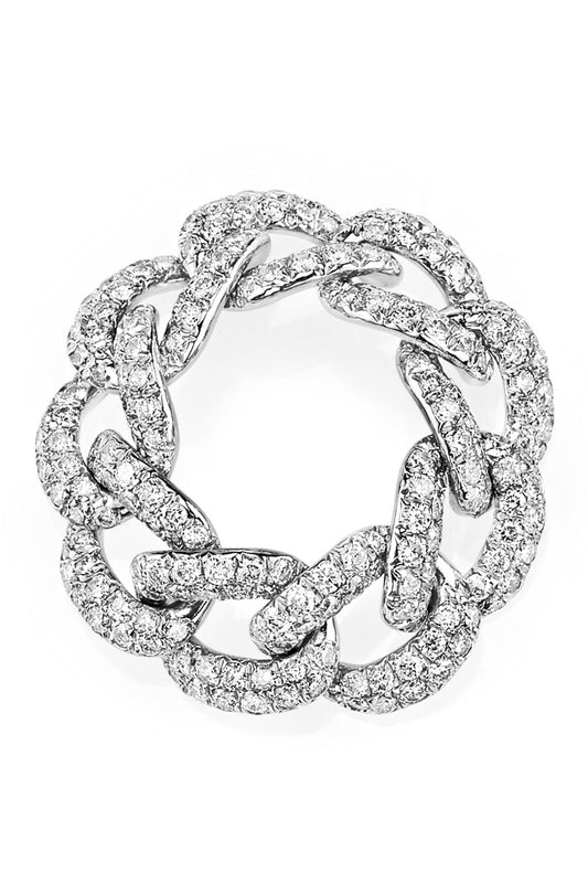 Diamond Pave Essential Link Ring-WHITE GOLD-6-JEWELRYFINE JEWELRING-SHAY JEWELRY