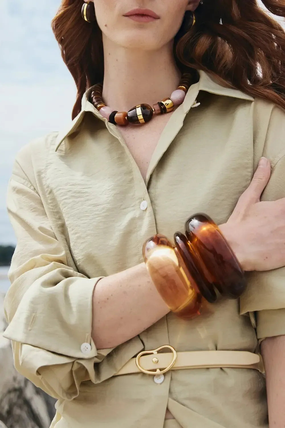 Tortoise Arc Cuff Bracelet-BROWN-JEWELRYBOUTIQUEBRACELET O-LIZZIE FORTUNATO