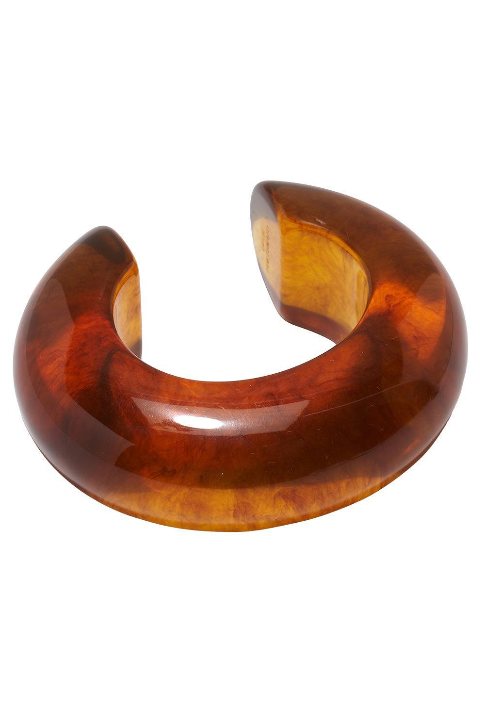 Tortoise Arc Cuff Bracelet-BROWN-JEWELRYBOUTIQUEBRACELET O-LIZZIE FORTUNATO