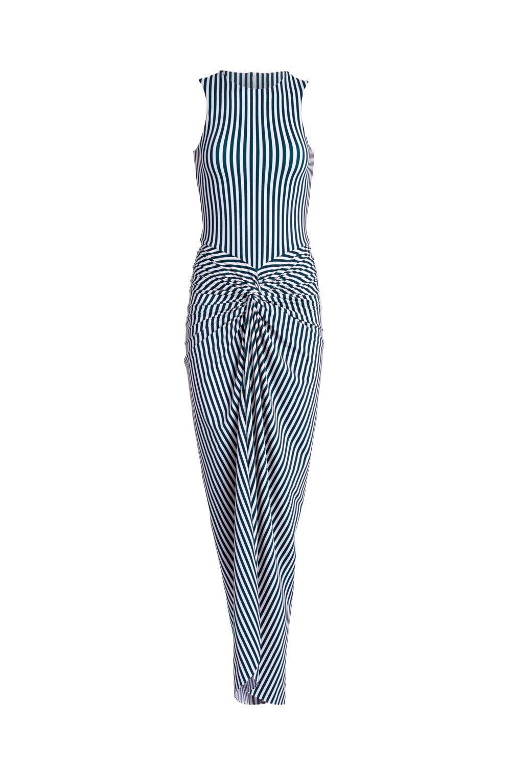 Leni Dress - Blue Stripes-STRIPE-XS-CLOTHINGDRESSCASUAL-SILVIA TCHERASSI