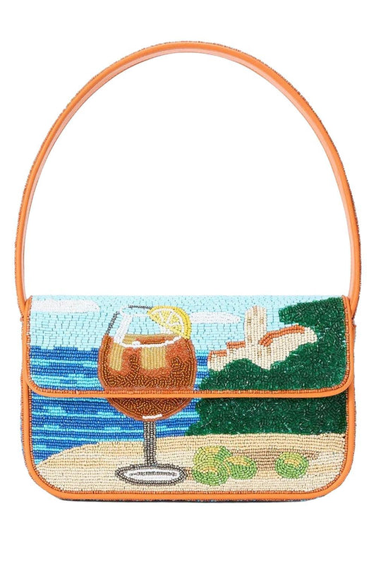 Tommy Beaded Bag - Sunset Spritz-NOVELTY-HANDBAGTOP HANDLE-STAUD