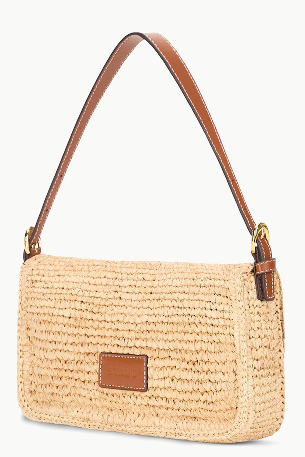 HARLOW SHOULDER BAG - NATURAL-NAT/TAN-O/S-HANDBAGSHOULDER-STAUD