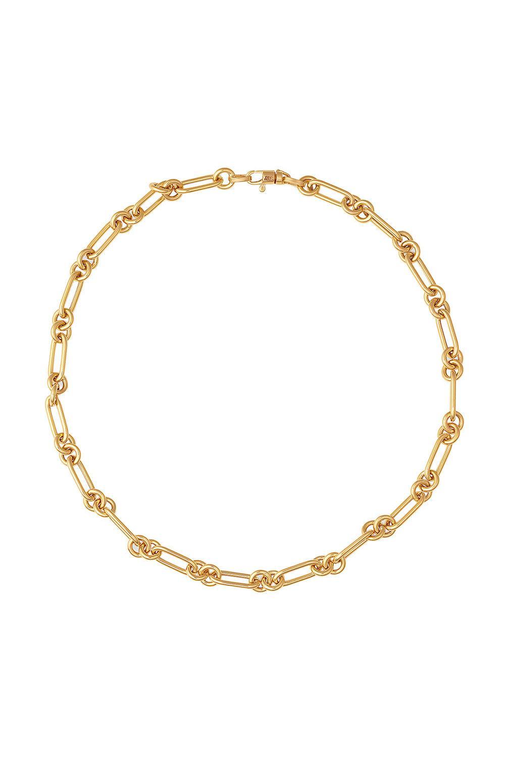 Round Paperclip Charm Chain-YELLOW GOLD-16-JEWELRYFINE JEWELNECKLACE O-SARA WEINSTOCK