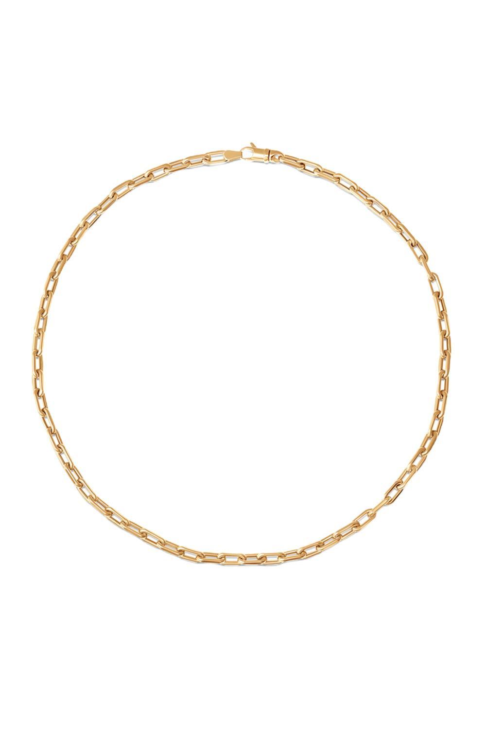 Small Rectangle Charm Necklace-YELLOW GOLD-16-JEWELRYFINE JEWELNECKLACE O-SARA WEINSTOCK