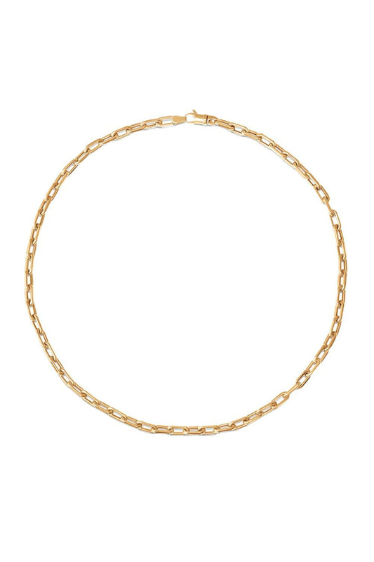 Small Rectangle Charm Necklace-YELLOW GOLD-16-JEWELRYFINE JEWELNECKLACE O-SARA WEINSTOCK