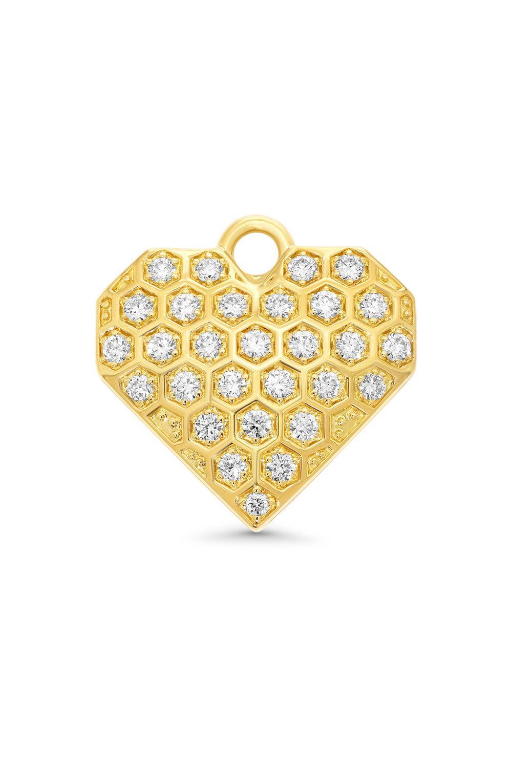 Diamond Heart Charm-YELLOW GOLD-JEWELRYFINE JEWELPENDANT-SARA WEINSTOCK