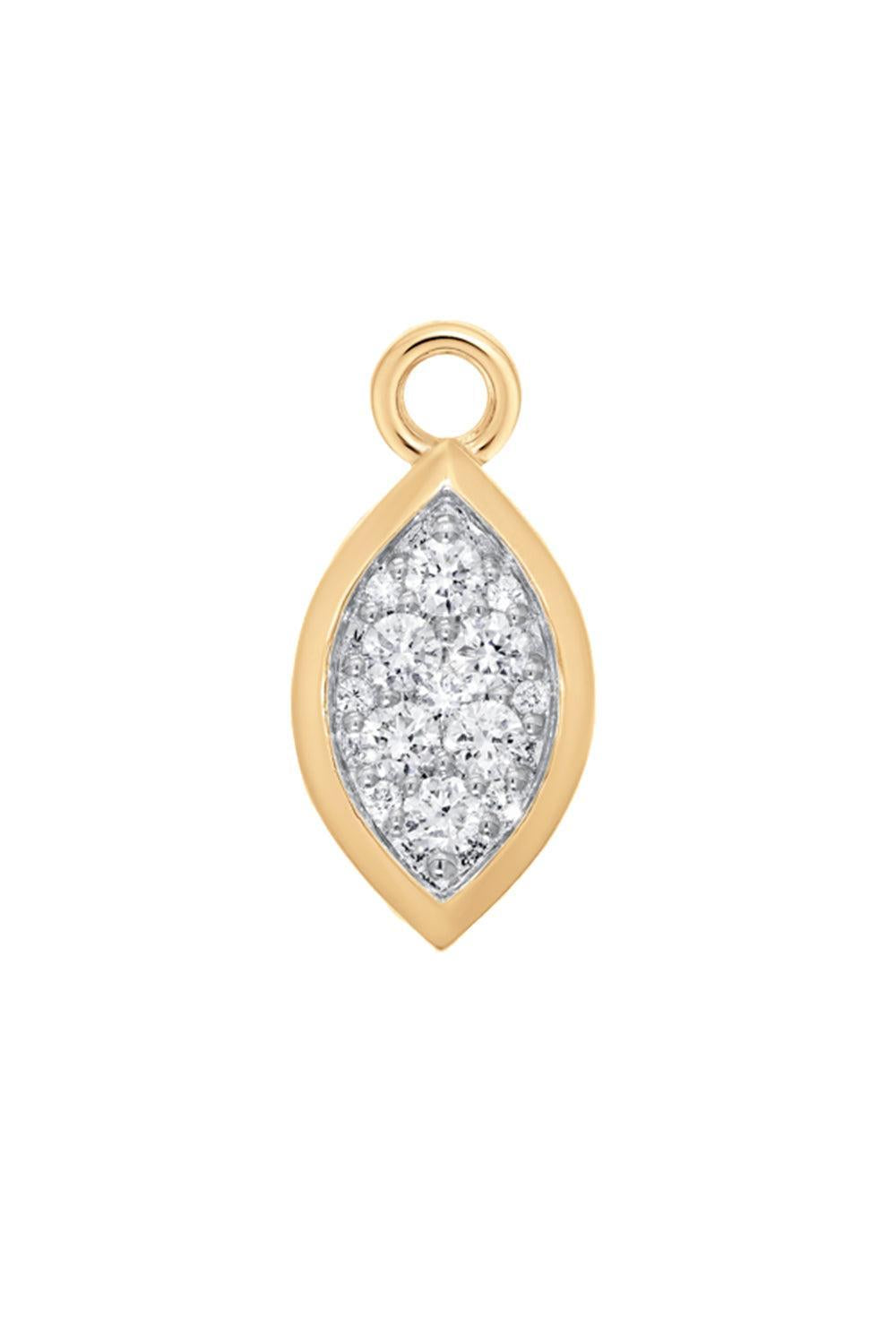 Diamond Marquise Charm-YELLOW GOLD-JEWELRYFINE JEWELPENDANT-SARA WEINSTOCK