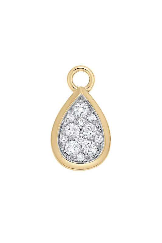 Diamond Pear Charm-YELLOW GOLD-JEWELRYFINE JEWELPENDANT-SARA WEINSTOCK