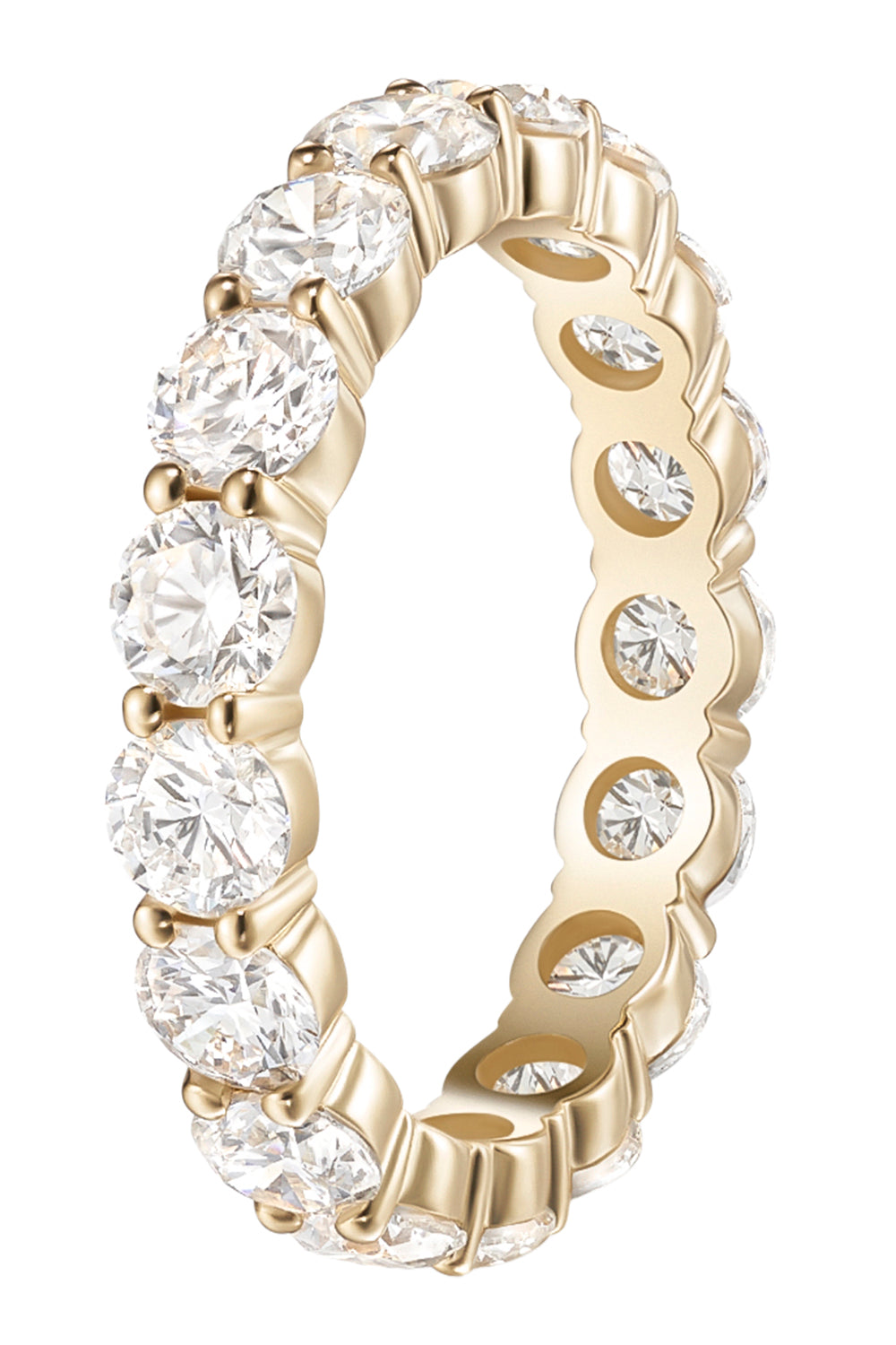 Diamond Sadie Eternity Band - Yellow Gold - 3.5mm-YELLOW GOLD-7-JEWELRYFINE JEWELRING-MELISSA KAYE