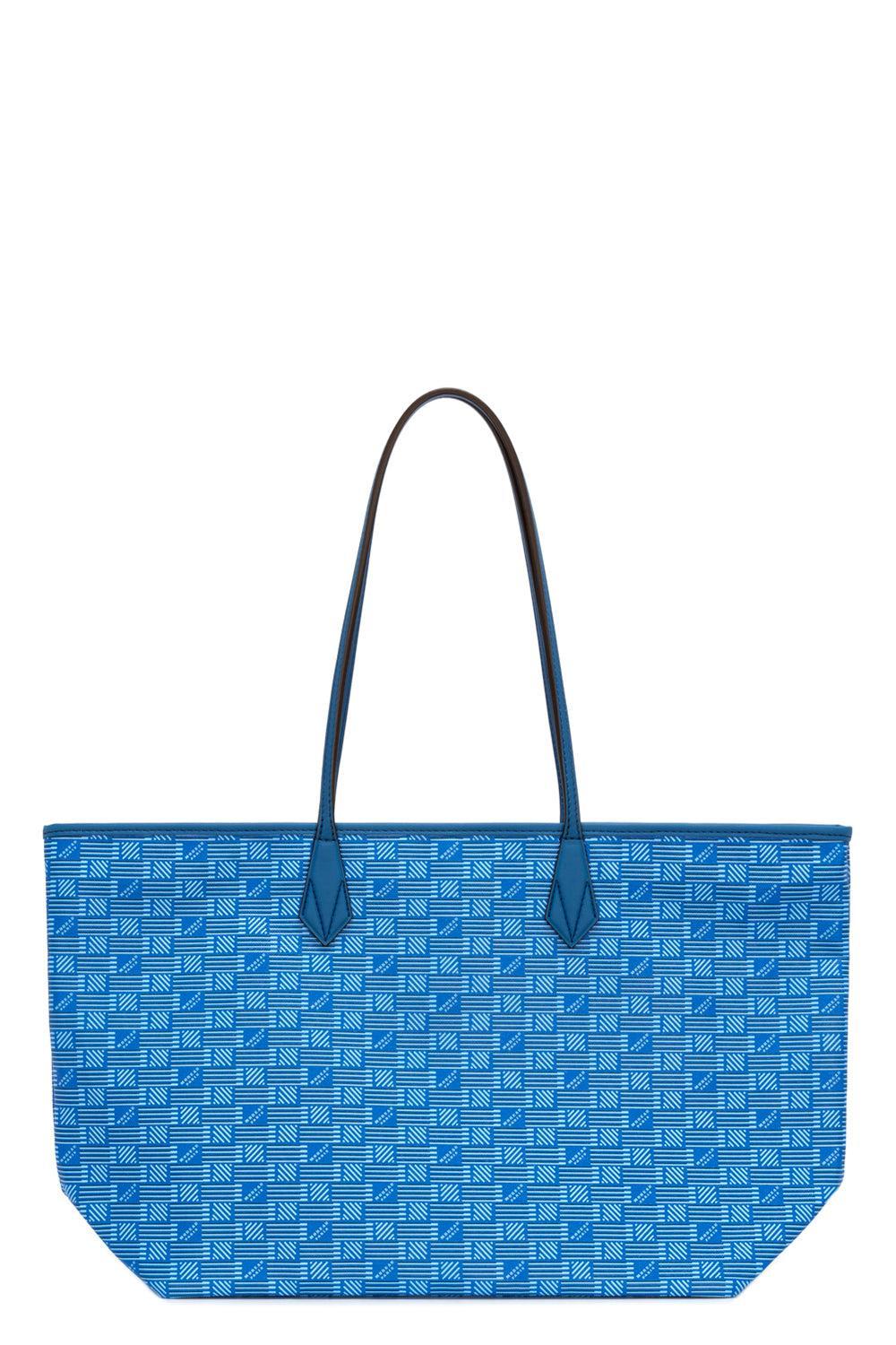 St Tropez Zip Tote MM - Turquoise Natural-TURQ/NAT-O/S-HANDBAGTOTES-MOREAU