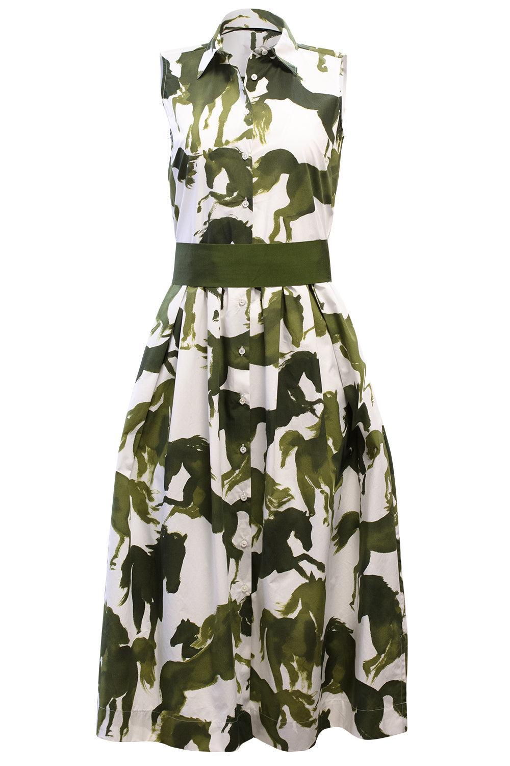 Zalla Dress-GRN/WHT-38-CLOTHINGDRESSCASUAL-SARA ROKA