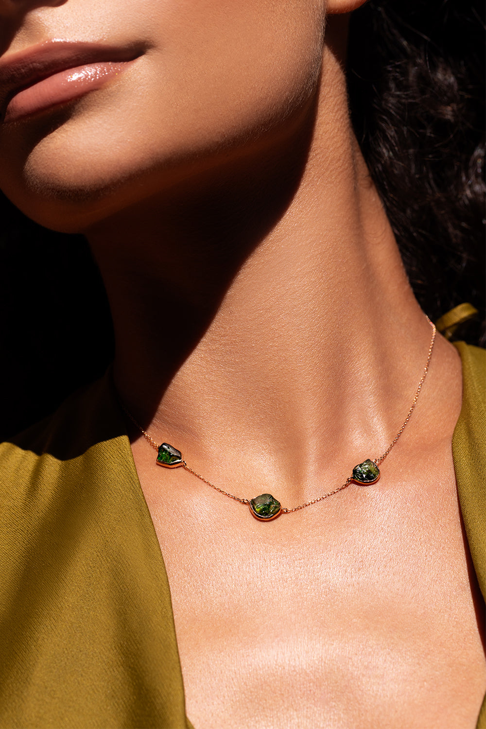 Green Tourmaline Sequence Necklace