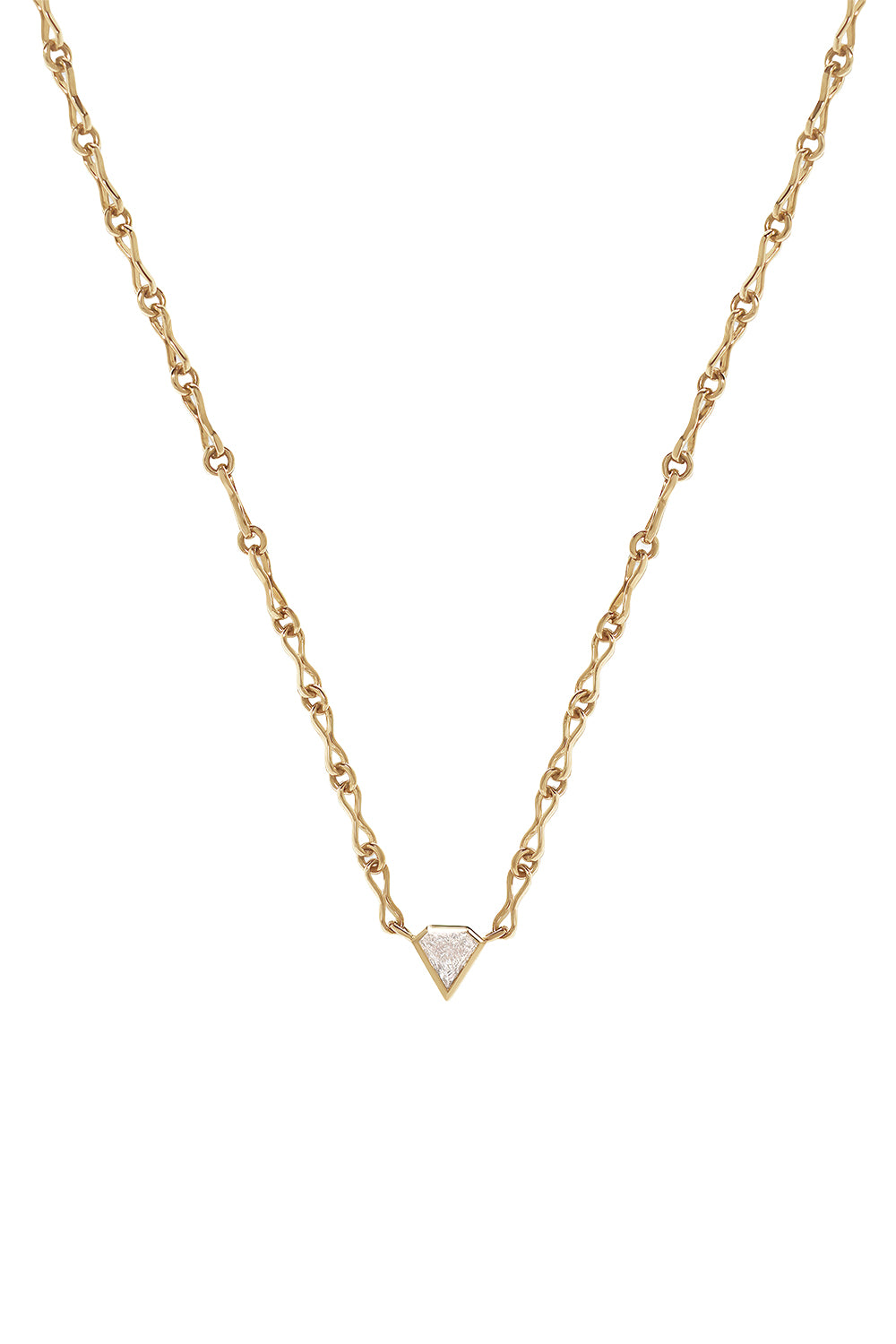 Diamond Shield Chain Necklace