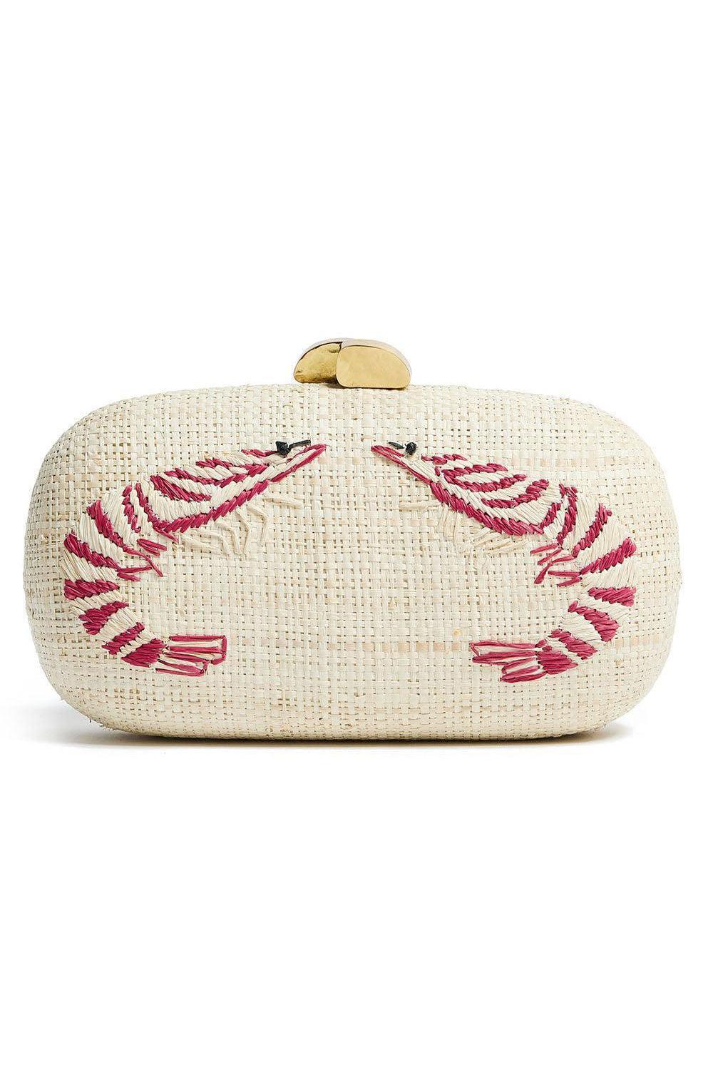 Shrimp Cocktail Clutch-NAT/RED-HANDBAGCLUTCHES-PAMELA MUNSON