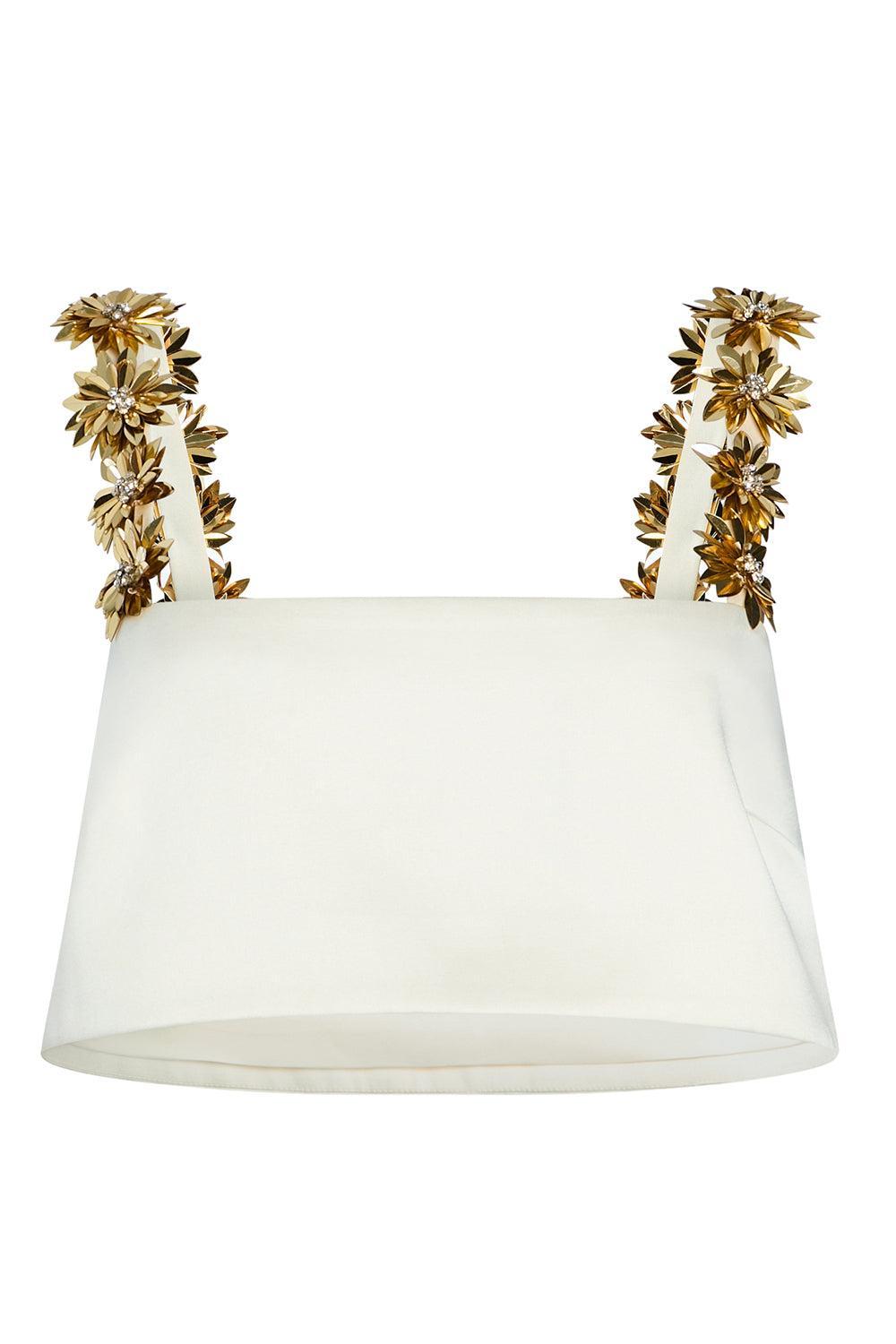 Sinead Embellished Top-CRM/GOLD-XS-CLOTHINGTOPTANK-RETROFETE