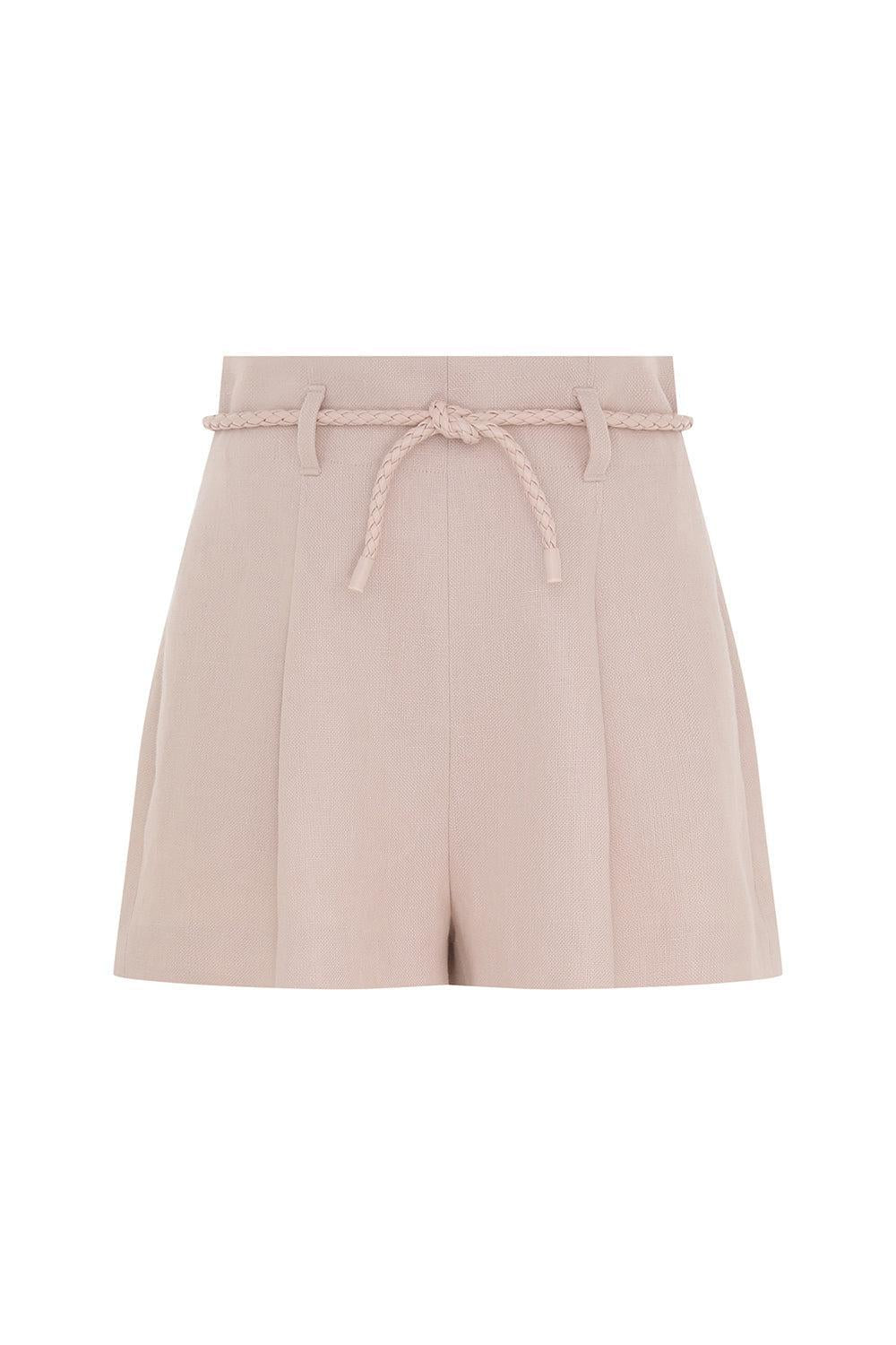 Illuminate Linen Short-PINK-0-CLOTHINGPANTSHORT-ZIMMERMANN